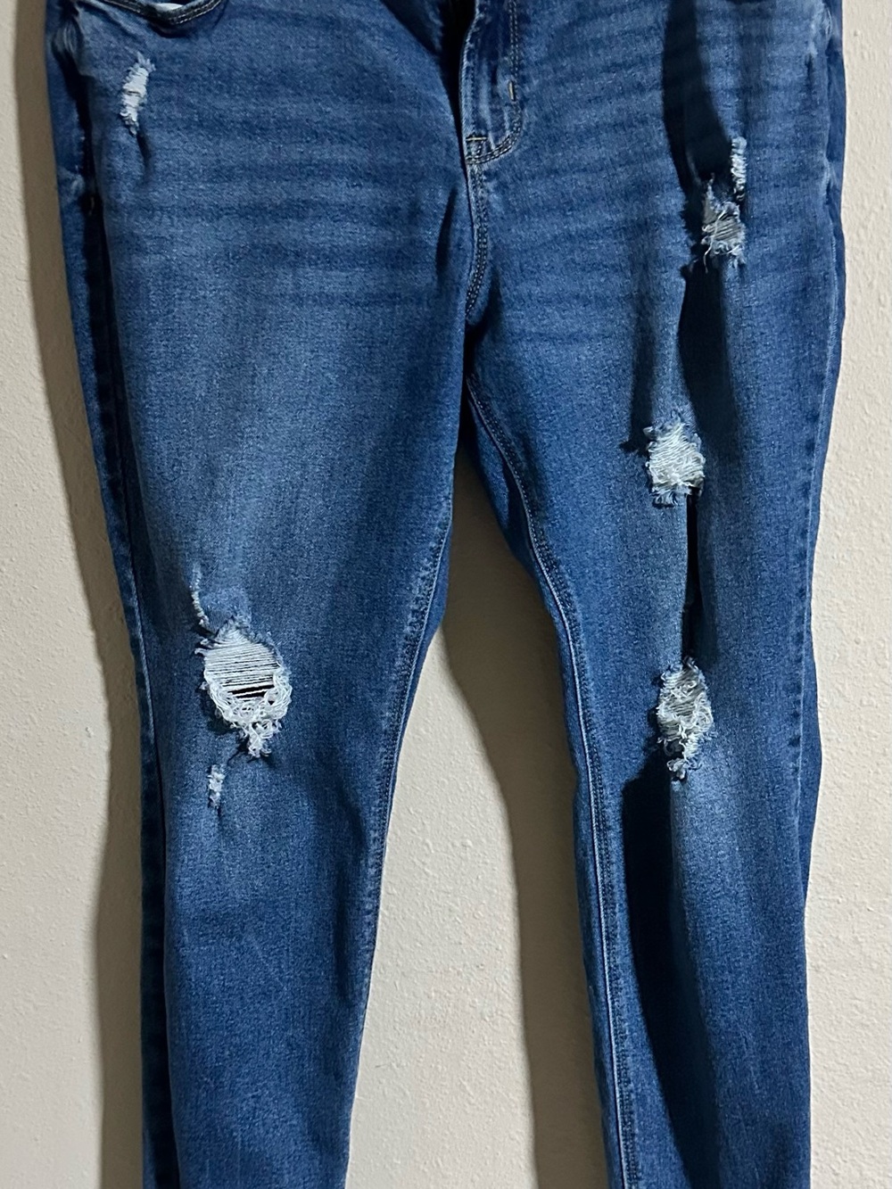 Old Navy Navy Blue Distressed Rockstar Super Skinny Jeans